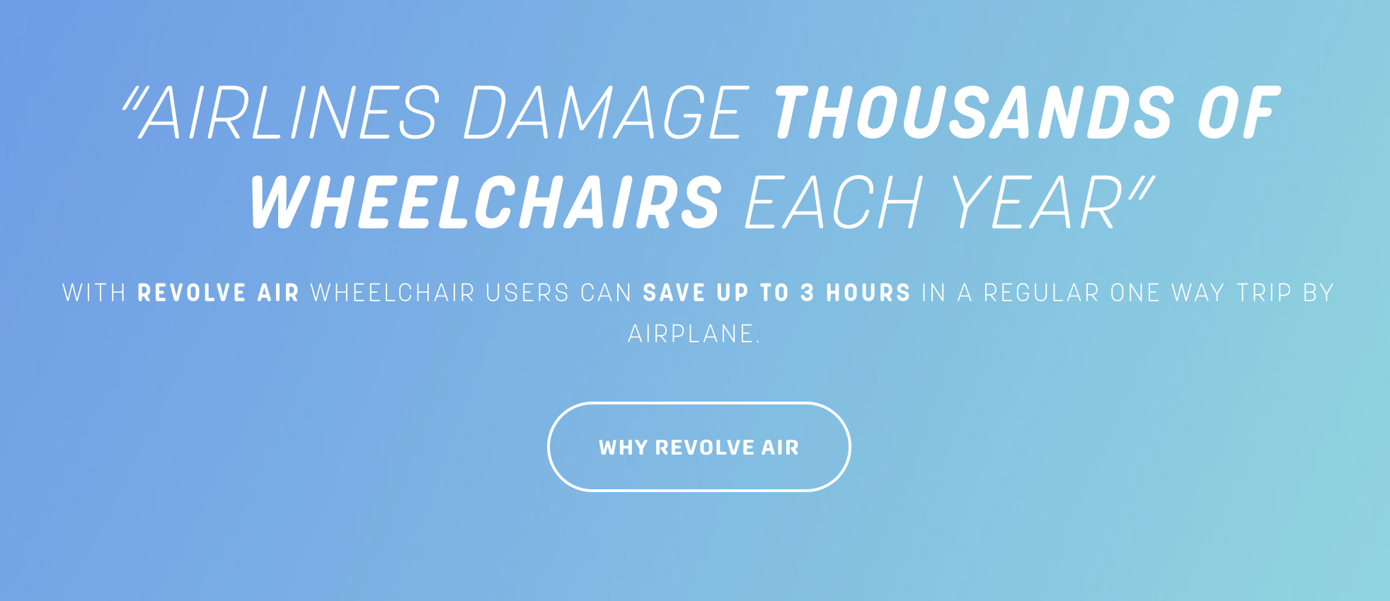 A screenshot of the Revolve website from 2021 showing the ’Why Revolve Air?’ Button