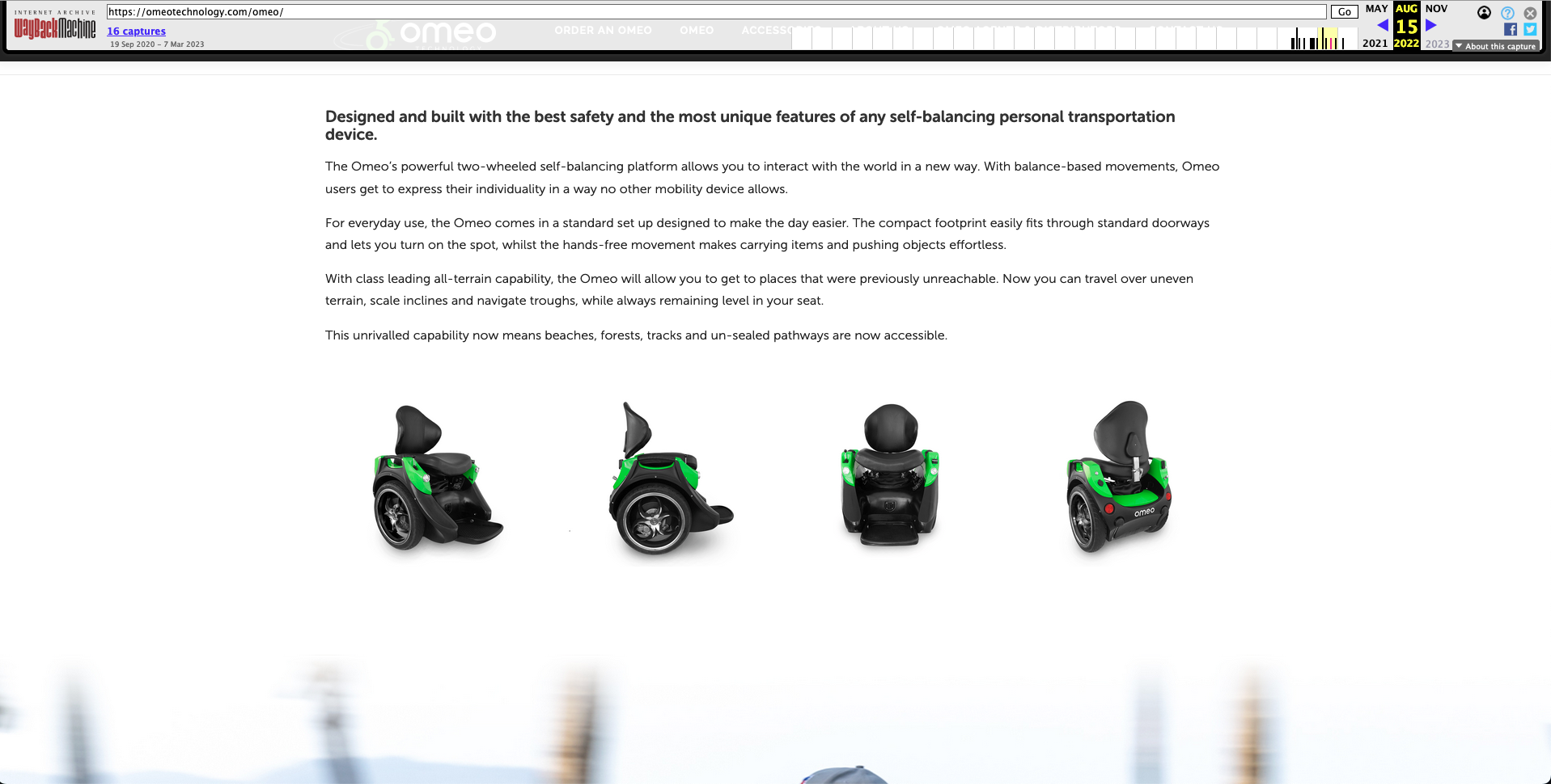 A screenshot of the Omeo Technology website showing the pricing information was removed from the page